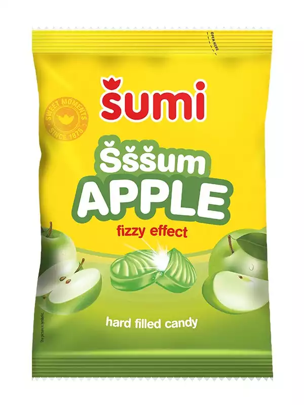 Šumi ŠUMI HARD FILLED CANDY APPLE 400g Šumi ŠUMI HARD FILLED CANDY APPLE 400g